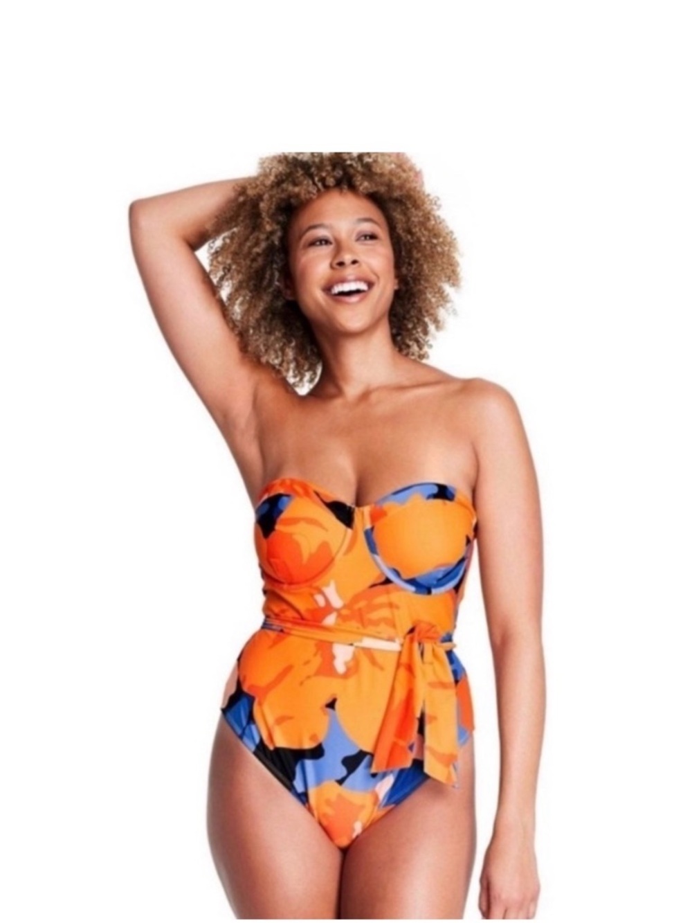 Tabitha Brown X Target Floral Print Underwire Tie-front One Piece Size 24W